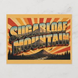 Carte Postale Montagne Sugarloaf Maine Forêt Boréale Sommet Art