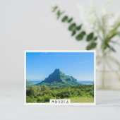 Carte Postale Montagne verte tropicale sur Moorea (Debout devant)