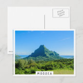 Carte Postale Montagne verte tropicale sur Moorea (Devant / Derrière)
