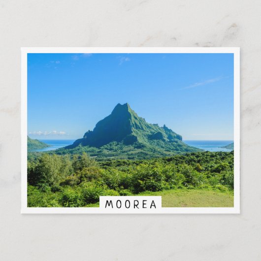 Carte Postale Montagne verte tropicale sur Moorea (Devant)