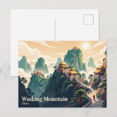 Carte Postale Montagne Wudang Chine (Devant / Derrière)