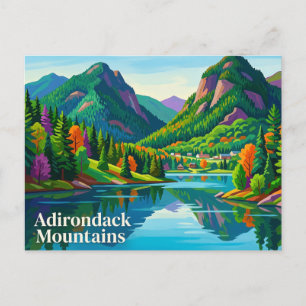 Carte Postale Montagnes Adirondack États-Unis