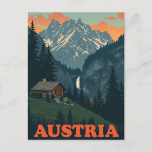 Carte Postale Montagnes Alpes d'Autriche vintage