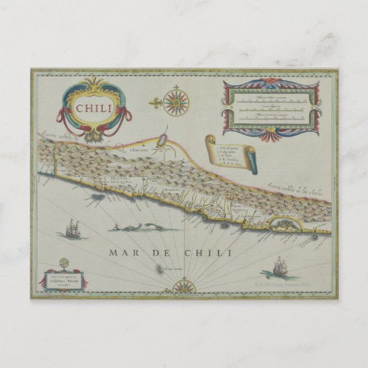 Carte Postale Montagnes au Chili (Devant)