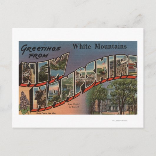 Carte Postale Montagnes blanches, New Hampshire 3 (Devant)