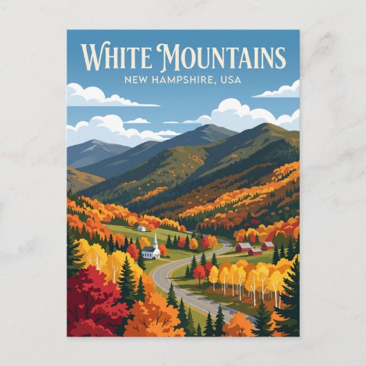 Carte Postale Montagnes Blanches USA (Devant)