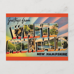 Carte Postale Montagnes Blanches vintage du NH