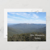 Carte Postale Montagnes bleues, Sydney (Devant / Derrière)