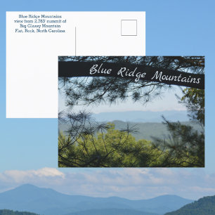 Carte Postale Montagnes Blue Ridge Caroline du Nord Photographie