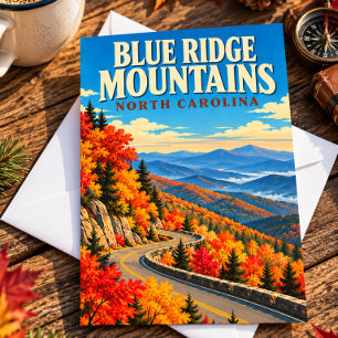 Carte Postale Montagnes Blue Ridge Caroline du Nord Voyage d'aut