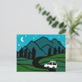 Carte Postale Montagnes Campervan Vanlife RV Moon (Debout devant)