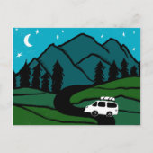Carte Postale Montagnes Campervan Vanlife RV Moon (Devant)
