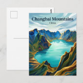 Carte Postale Montagnes Changbai Chine (Devant / Derrière)