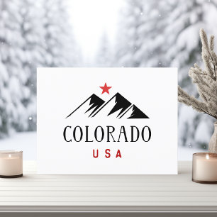 Carte Postale Montagnes cool Colorado USA avec Star Light Color