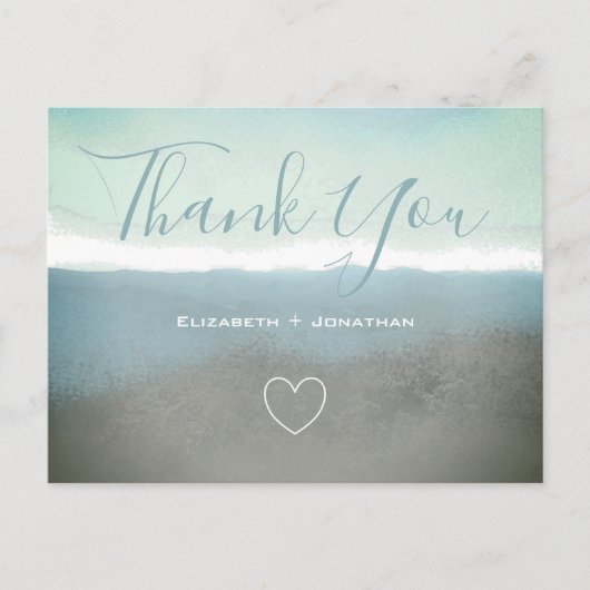 Carte Postale montagnes de Blue ridge merci (Devant)