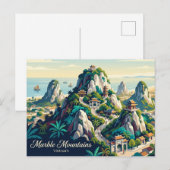 Carte Postale Montagnes de marbre Vietnam (Devant / Derrière)