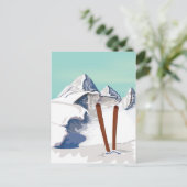 Carte Postale Montagnes de ski (Debout devant)