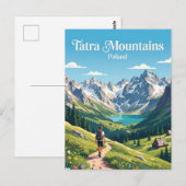 Carte Postale Montagnes de Tatra Pologne (Devant / Derrière)