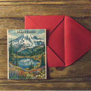 Carte Postale Montagnes du Parc national du Mont Rainier vintage