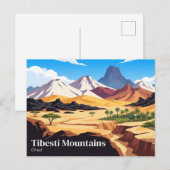 Carte Postale Montagnes du Tibesti Tchad (Devant / Derrière)