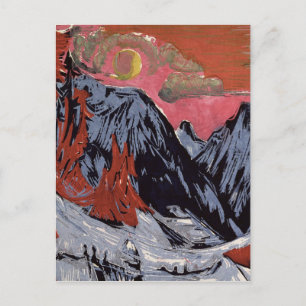 Carte Postale Montagnes en hiver, 1919