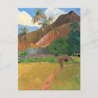 Carte Postale Montagnes en Tahiti - Paul Gauguin