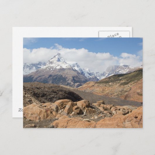 Carte Postale Montagnes Enneigées (Devant / Derrière)