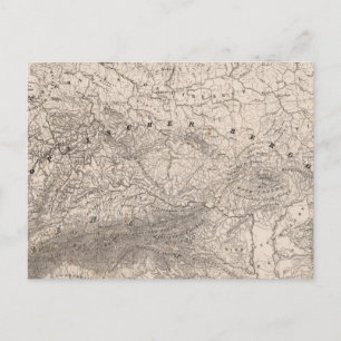 Carte Postale Montagnes et fleuves d'Europe