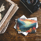 Carte Postale Montagnes fumées, personnalisable