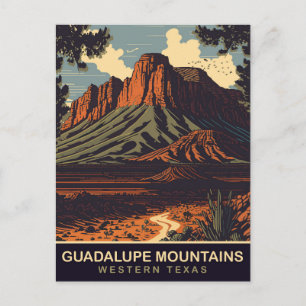 Carte Postale Montagnes Guadalupe, Texas occidental, Voyage