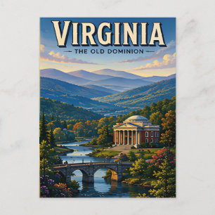 Carte Postale Montagnes historiques de la chaîne Blue Ridge de V
