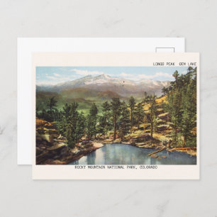 Carte Postale Montagnes rocheuses, Colado LONGS PEAK GEM LAKE
