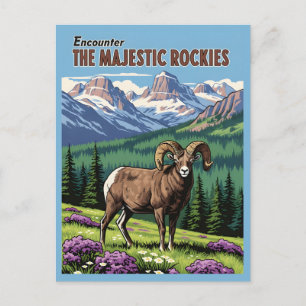 Carte Postale Montagnes Rocheuses – Faune et Flore
