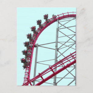 Carte Postale Montagnes Russes X2 Six Flags Magic Mountain