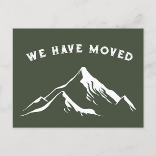 Carte Postale Montagnes Rustiques Nous Avons Déménagé Nouvelle M