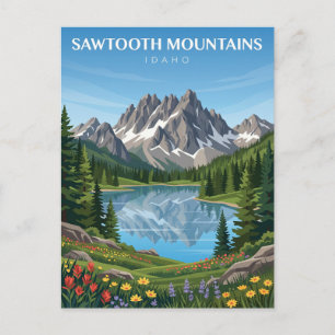 Carte Postale Montagnes Sawtooth Idaho