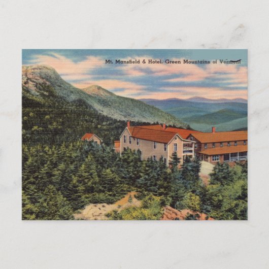 Carte Postale Montagnes vertes vintages du Vermont (Devant)