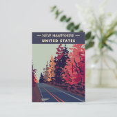 Carte Postale Montagnes Vintage voyage du New Hampshire (Debout devant)