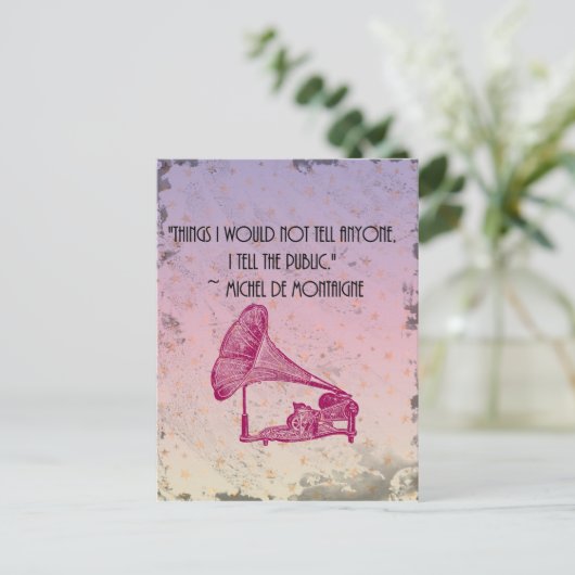 Carte Postale Montaigne Confesses (Debout devant)