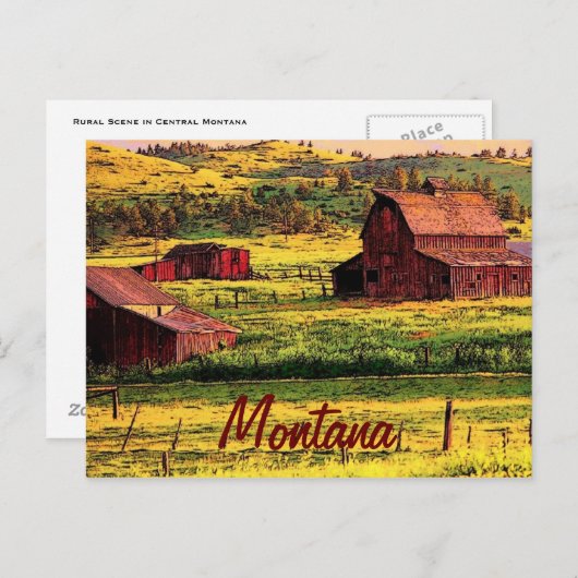 Carte postale Montana (Devant / Derrière)