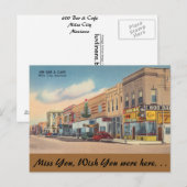 Carte Postale Montana, 600 Bar & Café, Miles City (Devant / Derrière)