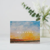 Carte Postale Montana Aquarelle Montagnes Peinture Paysage (Debout devant)