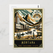Carte Postale Montana | Art déco (Devant / Derrière)