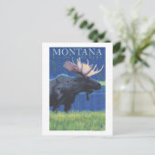 Carte Postale Montana — Big Sky CountryMoose au clair de lune (Debout devant)