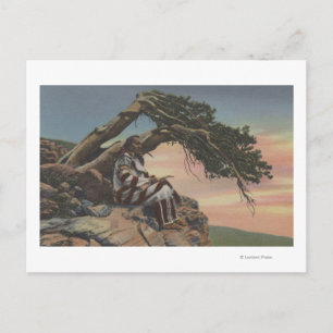 Carte Postale Montana - Chef indien dans le parc national des Gl