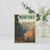 Carte Postale Montana Deer | Majestic, Magique (Debout devant)
