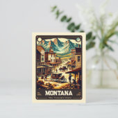 Carte Postale Montana | Esprit patriotique Vintage (Debout devant)