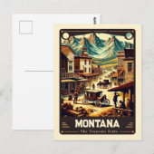 Carte Postale Montana | Esprit patriotique Vintage (Devant / Derrière)
