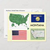 Carte Postale Montana, États-Unis (Devant / Derrière)