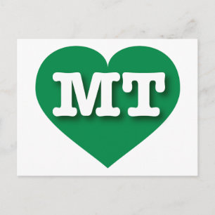 Carte Postale Montana Green Heart - J'aime MT